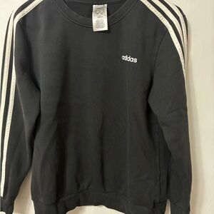 adidas Black Sweatshirt with White Tag Detail